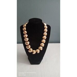 Gold Statement Necklace‎ Chunky Bead Collar Necklace Costume Jewelry